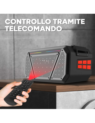Altavoz estéreo portátil Bluetooth inalámbrico...