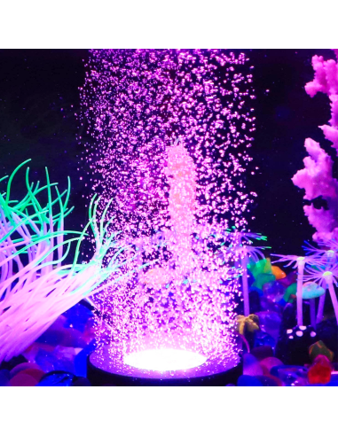 Lámpara acuario con burbujas LED RGB...