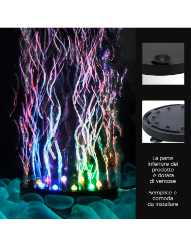 Lámpara acuario con burbujas LED RGB...