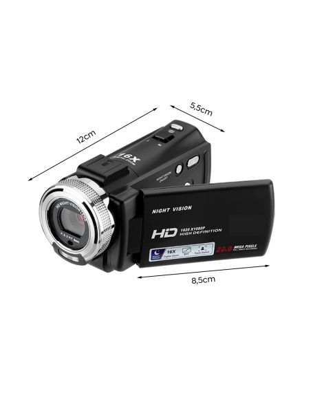 Cámara Video Digital 20 Mega Píxeles Full HD Zoom 16X con Visión Nocturna