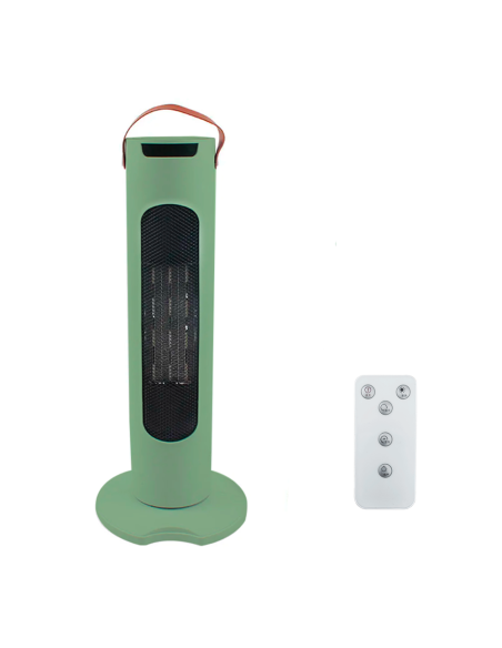 Estufa Eléctrica 2000W Columna Display Digital Tecla Táctil con Control Remoto