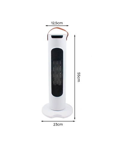 Estufa Eléctrica 2000W Columna Display Digital...