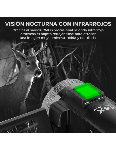Cámara Video Digital 20 Mega Píxeles Full HD Zoom 16X con Visión Nocturna