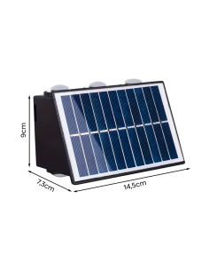 Lámpara Solar de Pared con 6 LEDS Luz Cálida y Doble... 2