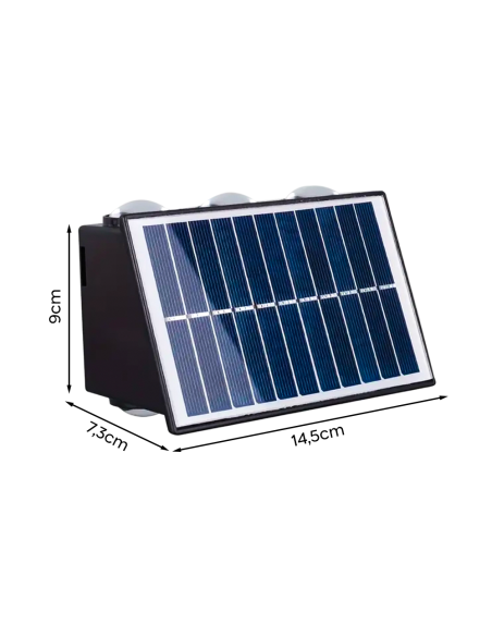 Lámpara Solar de Pared con 6 LEDS Luz Cálida y Doble Emisión de Luz