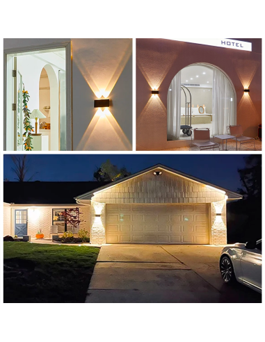 Lámpara Solar de Pared con 6 LEDS Luz Cálida y...