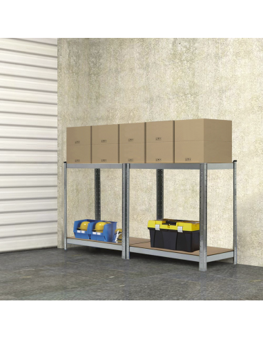 Estantería metálica 4 estantes Capacidad 280kg...