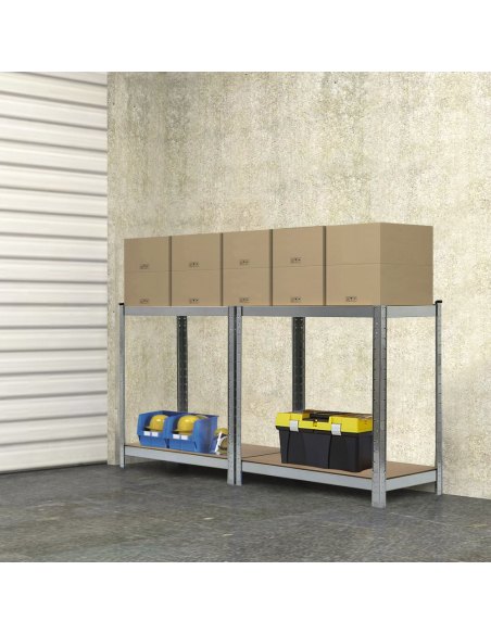 Estantería metálica 4 estantes Capacidad 280kg H173x75x30 cm Estantes Ajustables