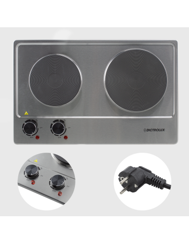 Fogón eléctrico Dictrolux acero doble Placa...