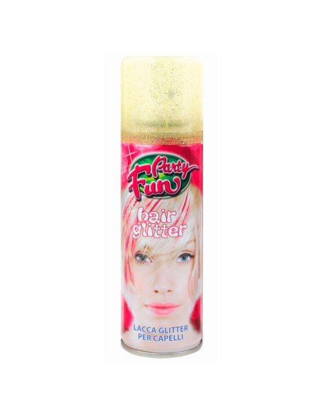 Laca con Brillo Temporal para Cabello 125ml Purpurina de Colores Brillantes