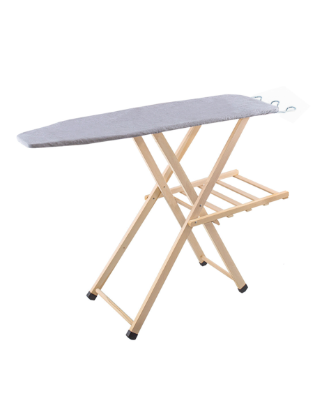 Tabla de Planchar de Madera LADY Plegable con Soporte para Caldera 79x35x121cm