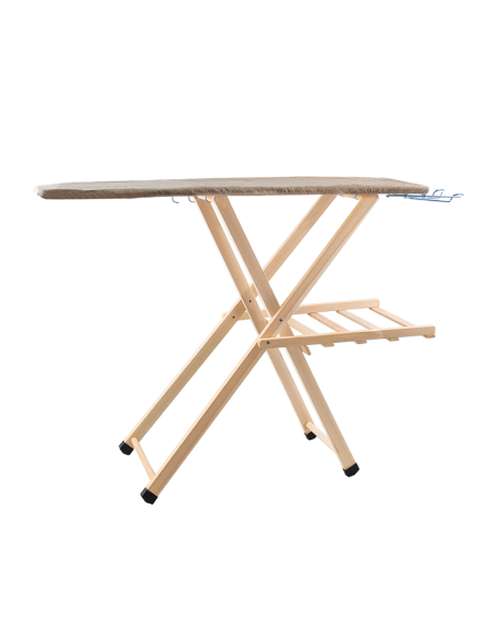 Tabla de Planchar de Madera LADY Plegable con Soporte para Caldera 79x35x121cm