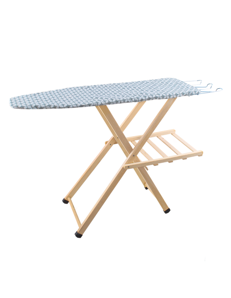 Tabla de Planchar de Madera LADY Plegable con Soporte para Caldera 79x35x121cm