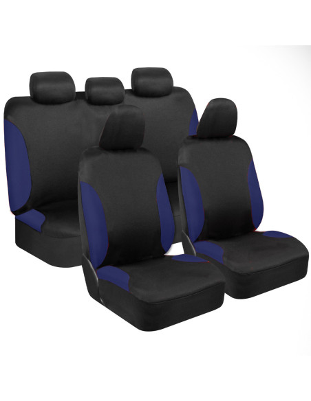 Pack fundas asientos coche 9 pz funda delantera trasera reposacabezas universal