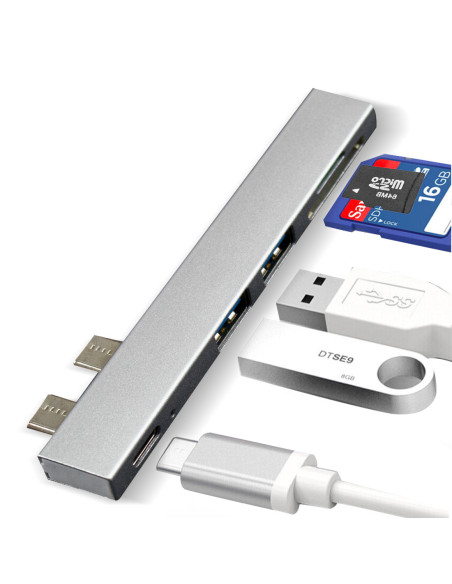 Adaptador multienchufe tipo C Expansión de carga multifuncional para portátiles