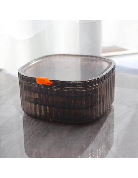 Organizador de Joyas Caja Transparente de Plástico con Compartimentos