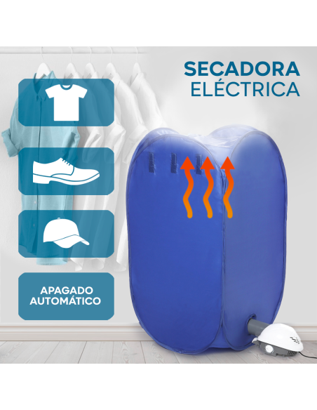 Secadora eléctrica 800W Circulación aire caliente vertical plegable y portátil