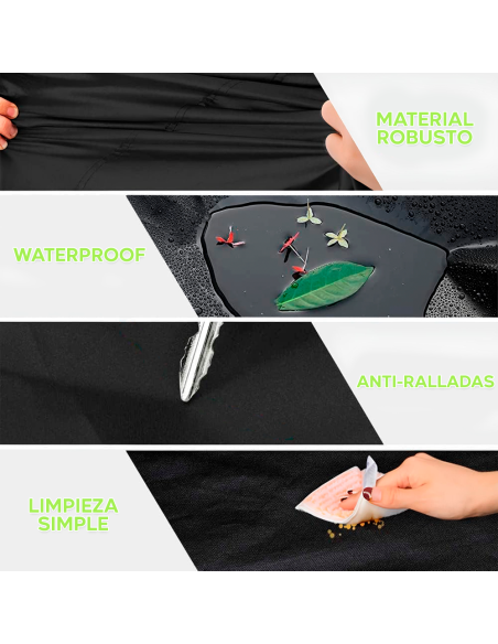 Funda de felpa para coche reflectante impermeable resistente a los arañazos