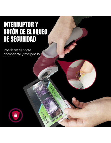 Cortadora de tela o plástico eléctrica inalámbrica recargable batería de 4.2V