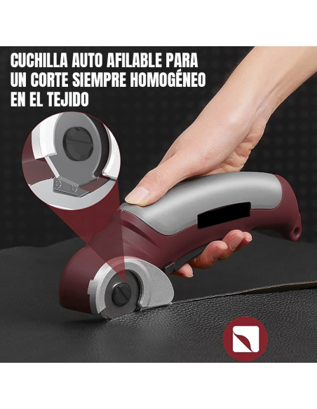 Cortadora de tela o plástico eléctrica inalámbrica recargable batería de 4.2V