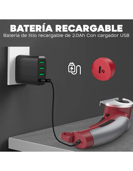 Cortadora de tela o plástico eléctrica inalámbrica recargable batería de 4.2V