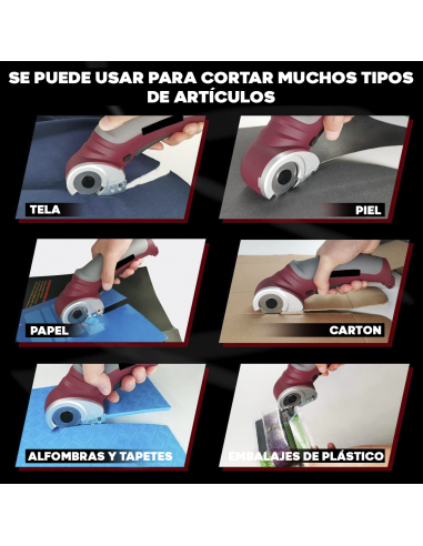 Cortadora de tela o plástico eléctrica...