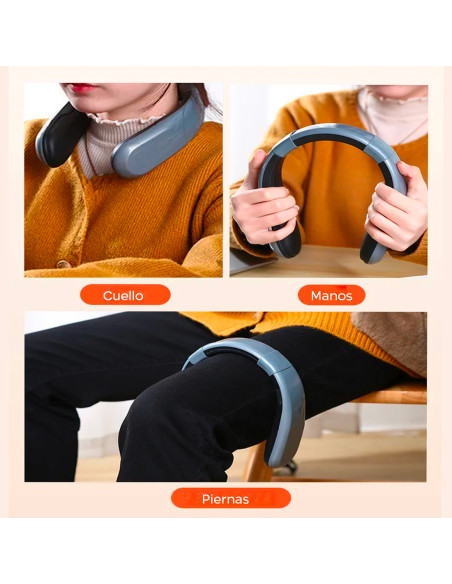 Cuello térmico recargable USB portátil con temperatura ajustable para cuello