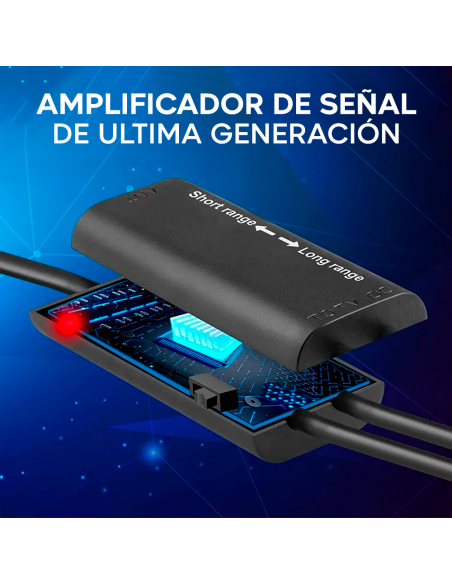 Antena de TV Digital Interior 1080p Full HD con Amplificador de Señal