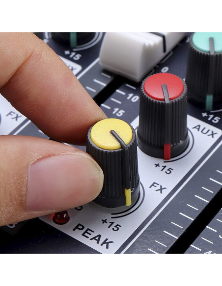 Mezclador Audio 7 Canales Profesional Bluetooth Alimentación Phantom 48V Ef ECHO