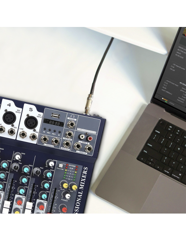 Mezclador Audio 7 Canales Profesional Bluetooth...