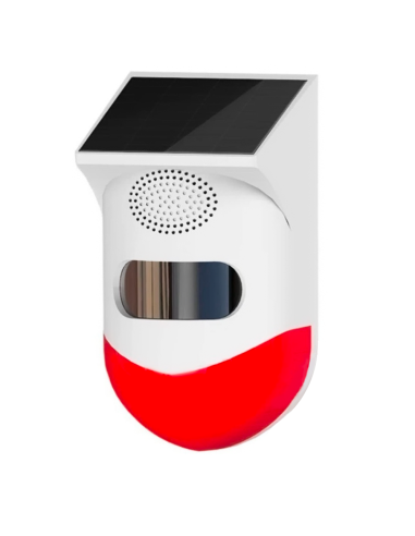 Alarma infrarroja externa Carga solar Sirena...
