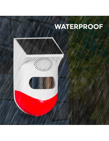 Alarma infrarroja externa Carga solar Sirena...