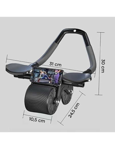 Rodillo Automático para Ejercicios Abdominales AB Roller con retorno Automático