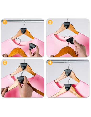 Set de 10 Perchas Colgantes con Conectores de...