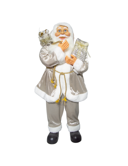 Traje Champán Papá Noel 144292 Decoración 90H cm Mini luces y Sonidos
