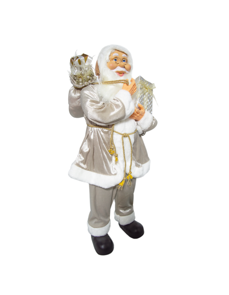 Traje Champán Papá Noel 144292 Decoración 90H cm Mini luces y Sonidos