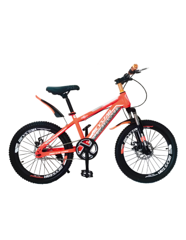 Bicicleta STAR BKT Tamaño 20" Guardabarros Doble Freno de Disco y Pata de Cabra