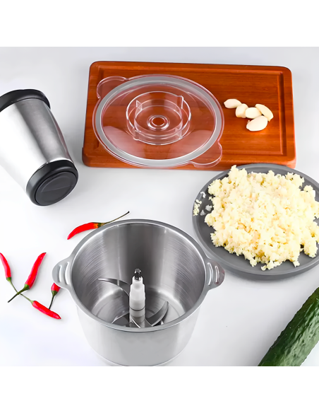 Trituradora carne y verduras multifunción 400W tazón 3LT triturar picar mezclar