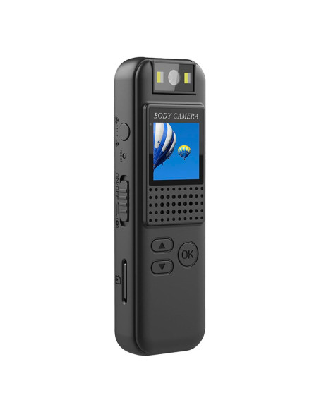 Minicámara vídeo audio portátil Pantalla Full HD Clip visión nocturna posterior