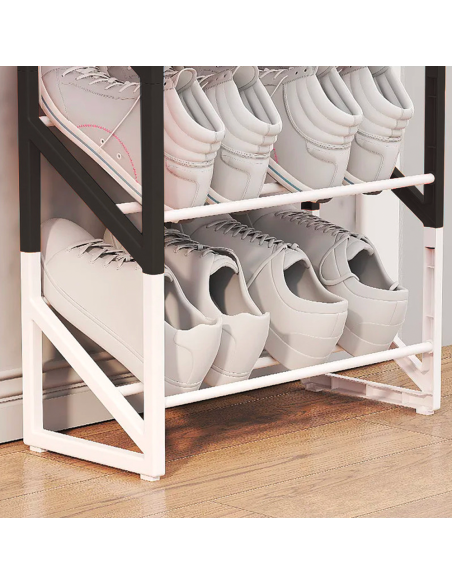 Estantería Zapatera Organizadora de Plástico Multifuncional de 3 Niveles