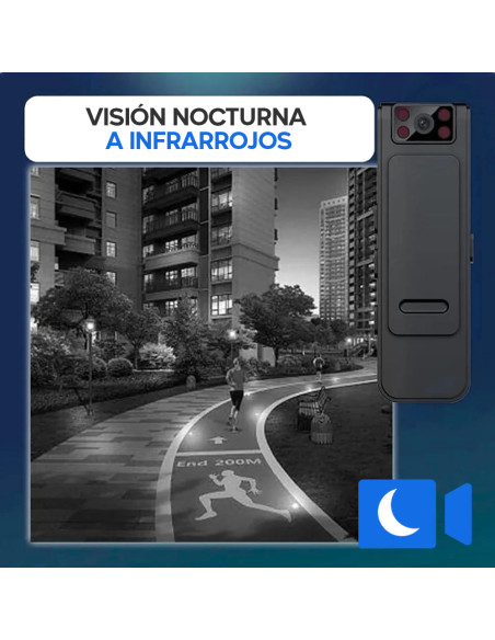 Mini cámara de vídeo inalámbrica portátil 1080HD visión nocturna con clip e imán