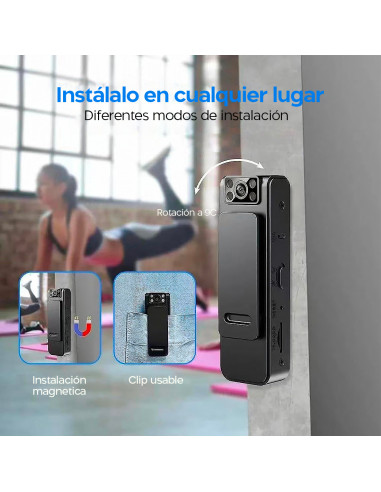 Mini cámara de vídeo inalámbrica portátil...