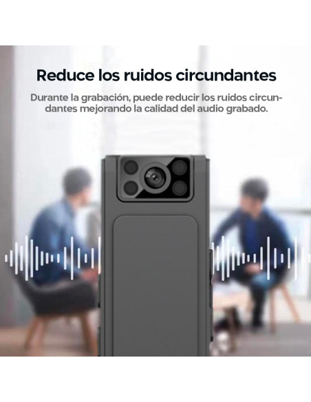 Mini cámara de vídeo inalámbrica portátil 1080HD visión nocturna con clip e imán