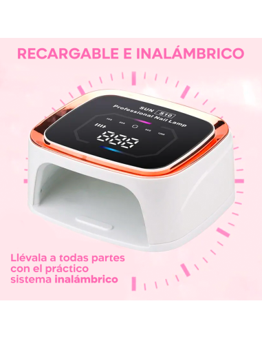 Lámpara de uñas recargable 36 LED secado Gel...
