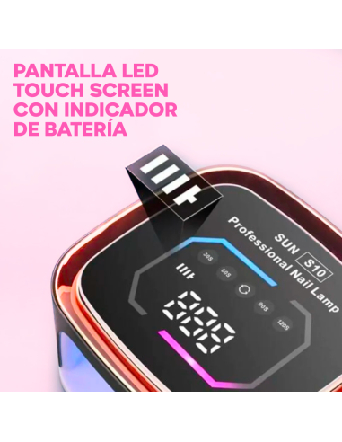 Lámpara de uñas recargable 36 LED secado Gel...
