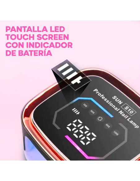 Lámpara de uñas recargable 36 LED secado Gel Polaco Nail Art Manicura