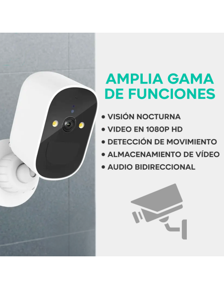 Cámara de Seguridad Wi-Fi JT-8185XM con Sensor de Movimiento y Control con APP