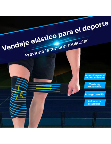 Rodillera elástica con cierre de velcro...