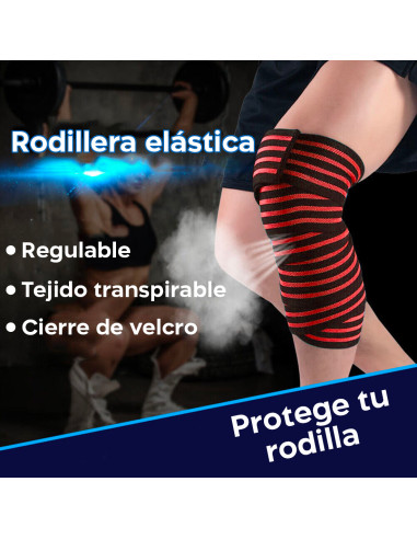 Rodillera elástica con cierre de velcro...