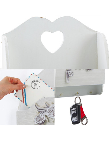 Organizador cartas pared madera 2...
